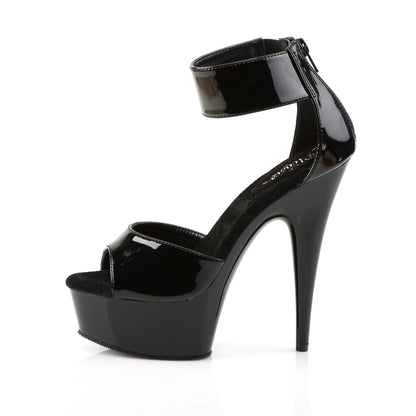 6" Heel, 1 3/4" PF Close Back Sandal (Pleaser DEL670-3/B/M)
