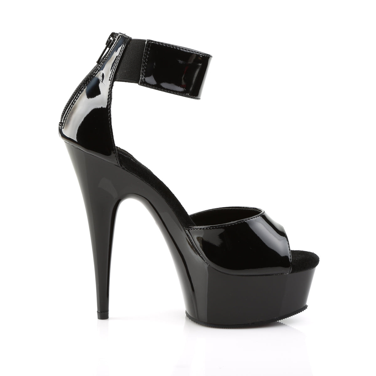 6" Heel, 1 3/4" PF Close Back Sandal (Pleaser DEL670-3/B/M)