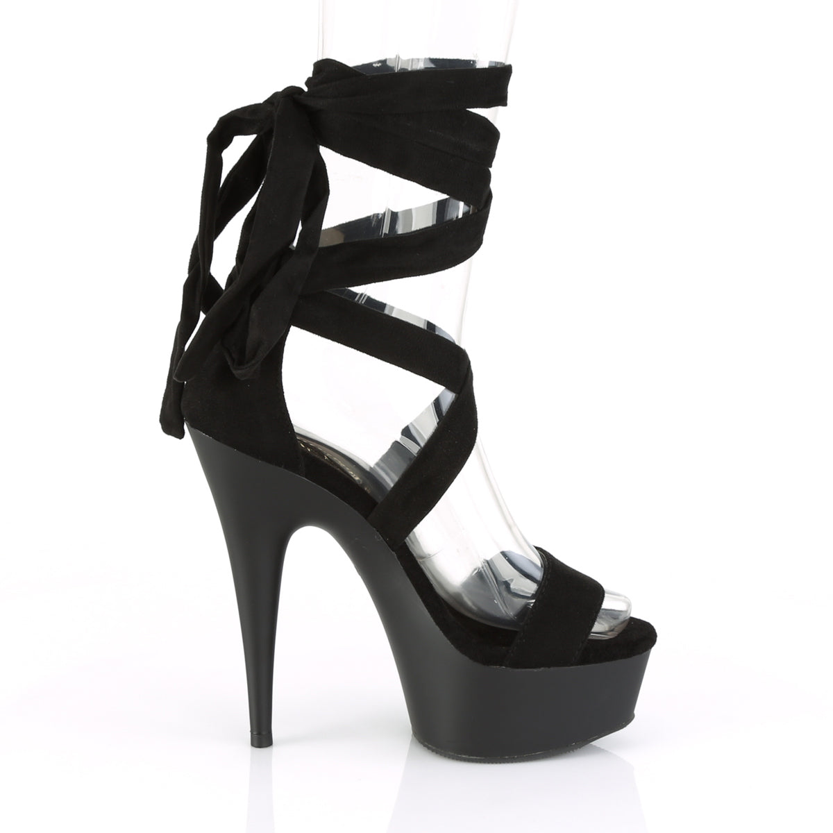 6" Heel, 1 3/4" PF Criss Cross Ankle Wrap Sandal (Pleaser DEL671/BFS/M)