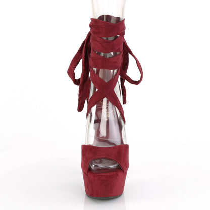 6" Heel, 1 3/4" PF Criss Cross Ankle Wrap Sandal (Pleaser DEL679/BFS/M)