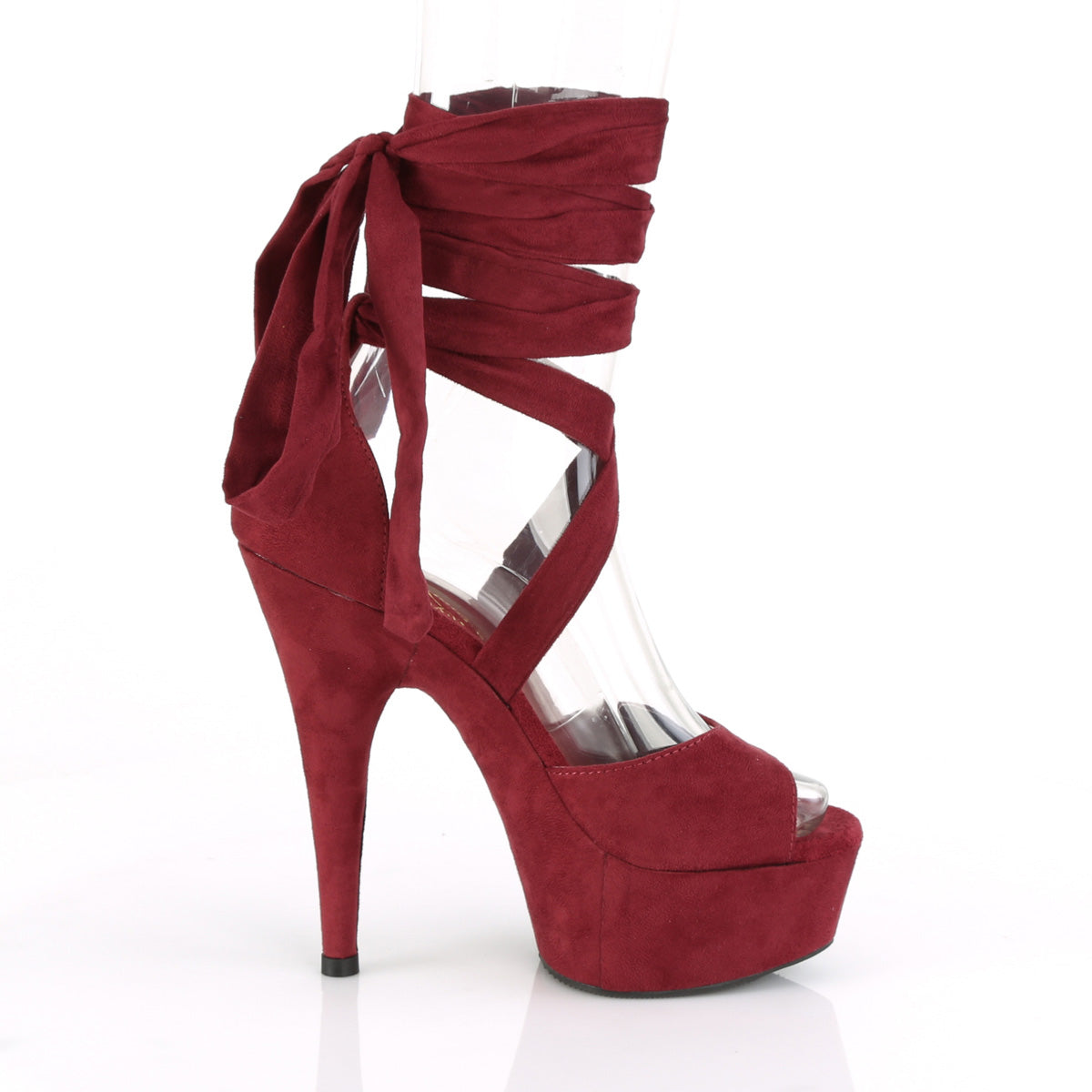 6" Heel, 1 3/4" PF Criss Cross Ankle Wrap Sandal (Pleaser DEL679/BFS/M)