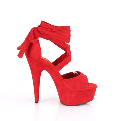 6" Heel, 1 3/4" PF Criss Cross Ankle Wrap Sandal (Pleaser DEL679/BFS/M)
