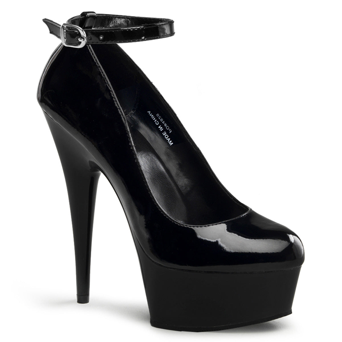 *6" Heel Ankle Strap Platform Pump (Pleaser DEL686/B/M)
