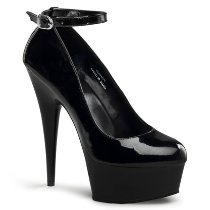 *6" Heel Ankle Strap Platform Pump (Pleaser DEL686/B/M)