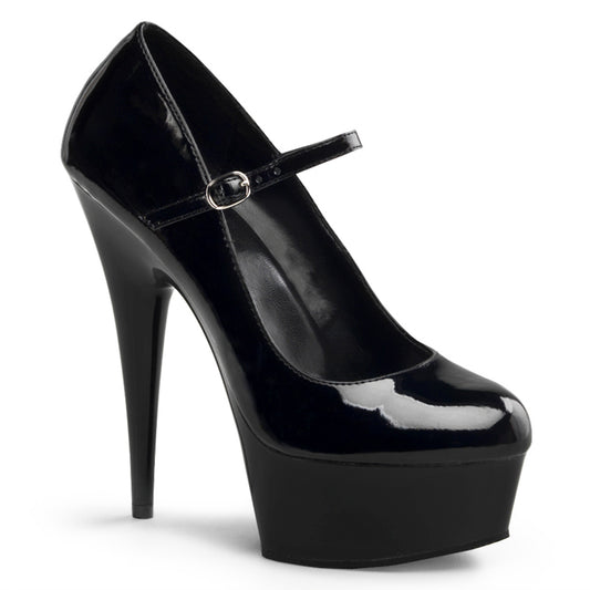 6" Heel, 1 3/4" PF Mary Jane Pump (Pleaser DEL687/B/M)