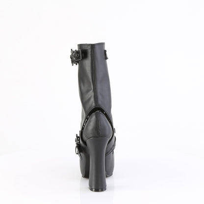 5" Heel 1 1/2" Concealed PF Maryjane Pump w/ Spat (Demonia DEMON13/BVL)