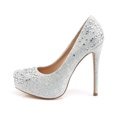 5" Heel, 1" Hidden PF Pump Glitter (Fabulicious DEST06R/SGFA)