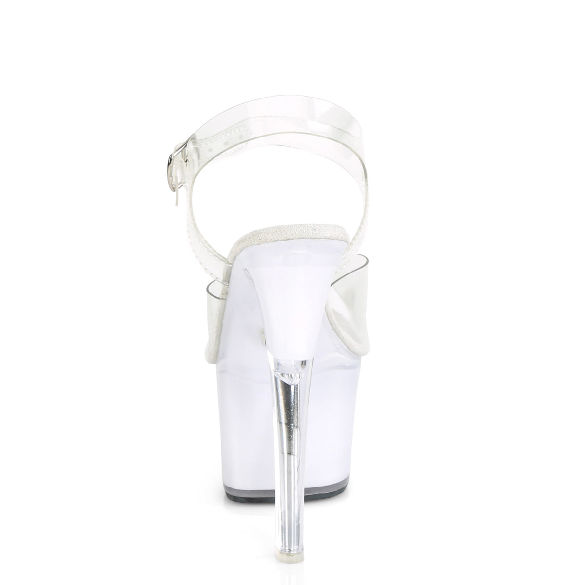 7" Heel, 2 3/4" PF LED Illuminated Ankle Strap Sandal (Pleaser DISCOLT708/C/WGLOW)