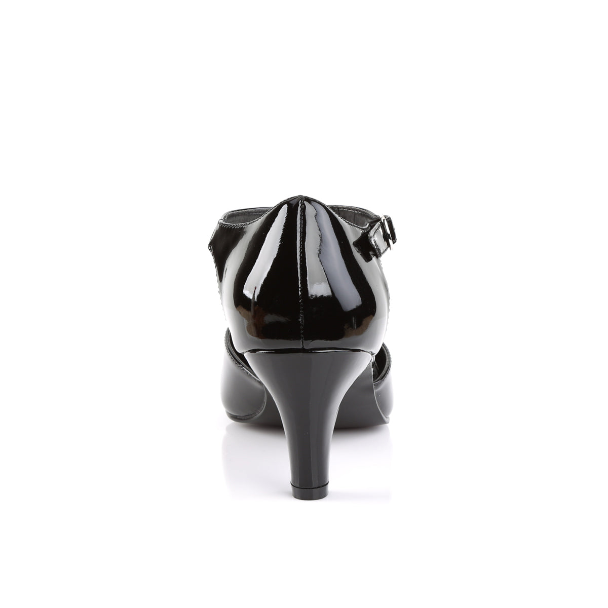 3" Block Heel D'orsay Style T-Strap Pump (Pleaser Pink Label DIV415/B)