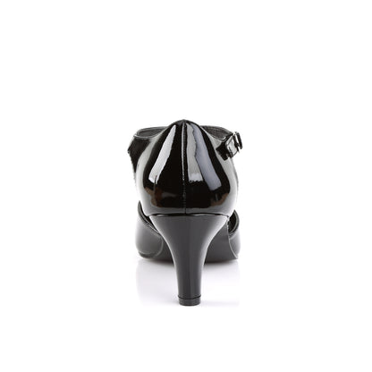 3" Block Heel D'orsay Style T-Strap Pump (Pleaser Pink Label DIV415/B)