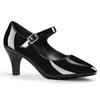3" Block Heel D'orsay Mary Jane Pump (Pleaser Pink Label DIV440/B)