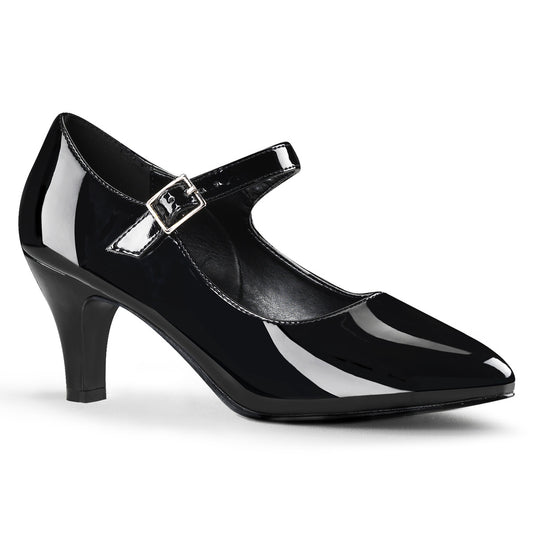 3" Block Heel D'orsay Mary Jane Pump (Pleaser Pink Label DIV440/B)
