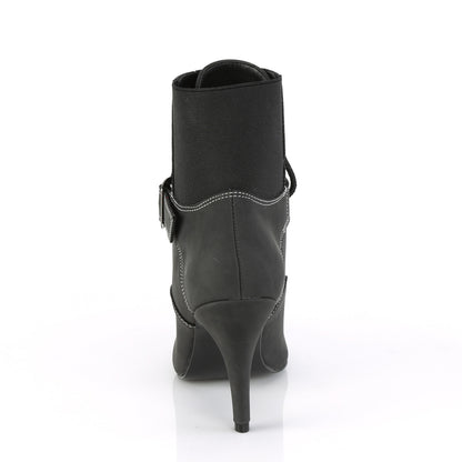 4" Heel Buckle Lace-Up Ankle Boot (Pleaser Pink Label DRE1022/BNBPU)
