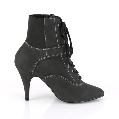 4" Heel Buckle Lace-Up Ankle Boot (Pleaser Pink Label DRE1022/BNBPU)