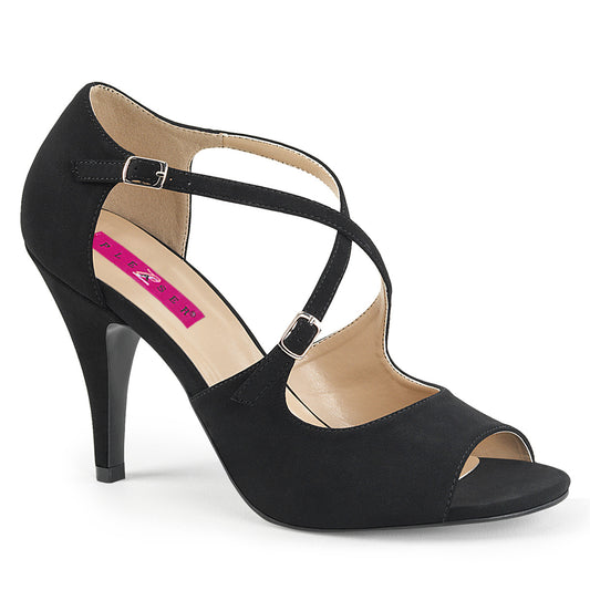 4" Heel Peep Toe Ankle Strap Sandal (Pleaser Pink Label DRE412/BNB)