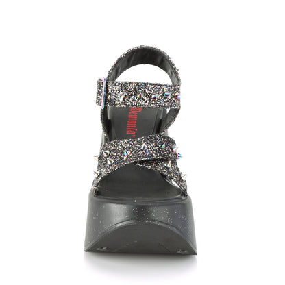 *5" Star Cutout Platform Wedge Ankle Strap Sandal (Demonia DYN02/BMCG)