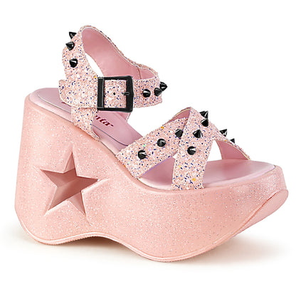 *5" Star Cutout Platform Wedge Ankle Strap Sandal (Demonia DYN02/BMCG)