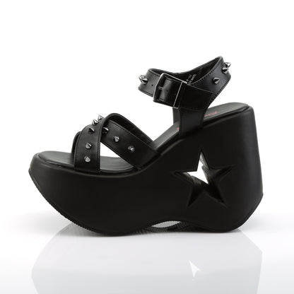 *5" Star Cutout Platform Wedge Ankle Strap Sandal (Demonia DYN02/BMCG)