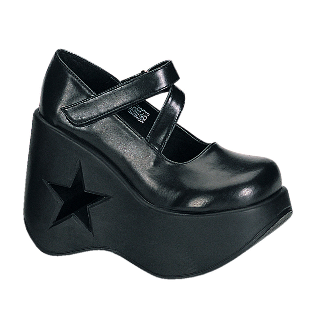 5 1/4" Star Cut-Out Goth Punk Lolita MJ (Demonia DYN03/B/PU)
