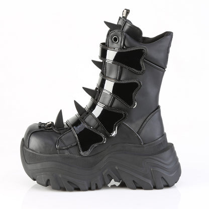 3 1/4" Platform Calf Boot, Side Zip (Demonia ECHO110/BVL)