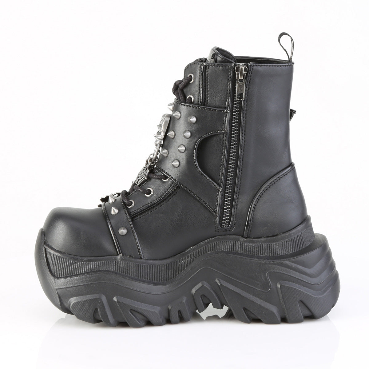 3 1/4" PF Lace-Up Ankle Boot, Side Zip (Demonia ECHO60/BVL)