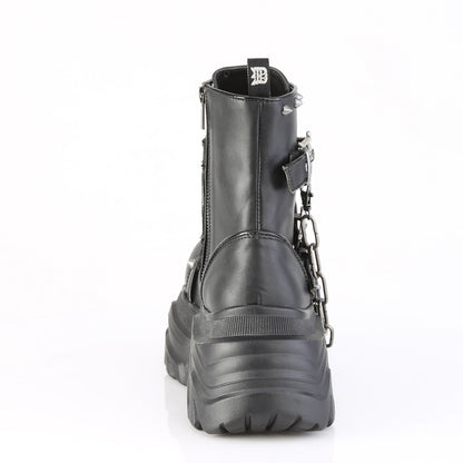 3 1/4" PF Lace-Up Ankle Boot, Side Zip (Demonia ECHO60/BVL)