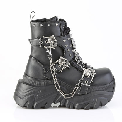 3 1/4" PF Lace-Up Ankle Boot, Side Zip (Demonia ECHO60/BVL)
