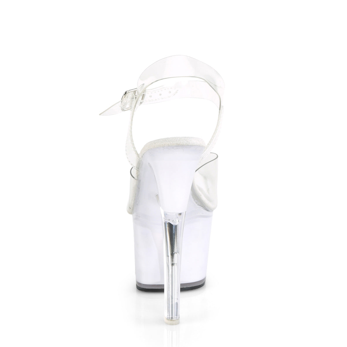 7" Heel, 2 3/4" PF LED Illuminated Ankle Strap Sandal (Pleaser ECHOLT708/C/WGLOW)