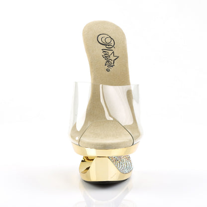 *6 1/2" Heel, 1 3/4" Cut-Out PF Slide (Pleaser ECP601DM/C/GCH)