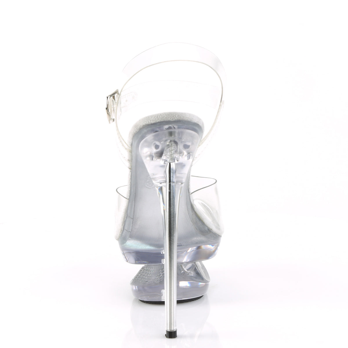 *6 1/2" Heel, 1 3/4" Cut Out PF Ankle Strap Sandal (Pleaser ECP608DM/C/M)