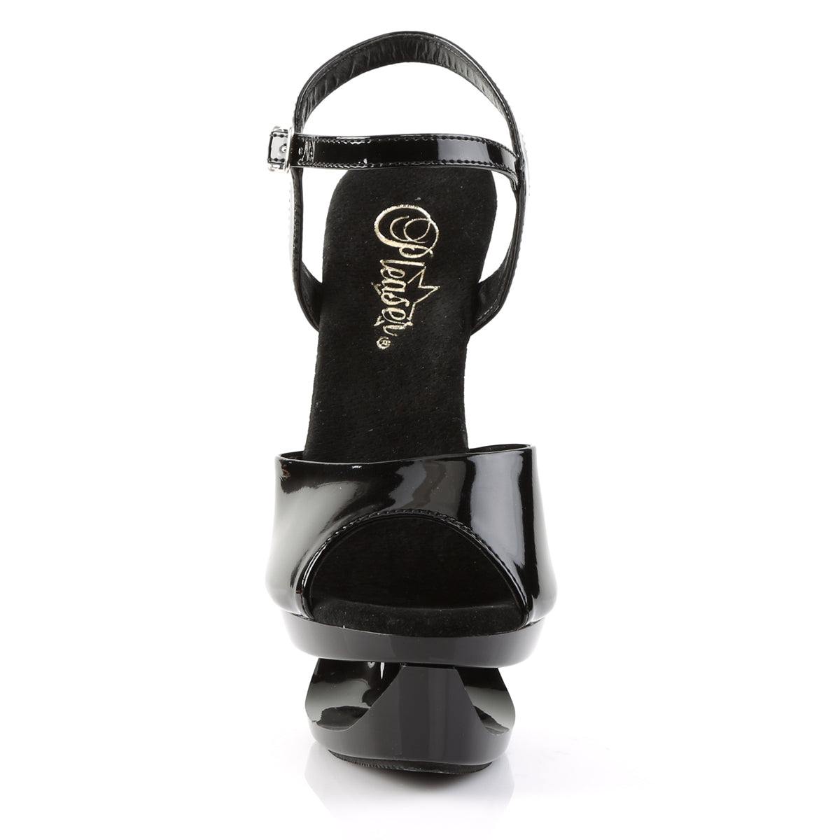 *6 1/2" Heel, 1 3/4" Cut-Out PF Ankle Strap Sandal (Pleaser ECP609/B/M)