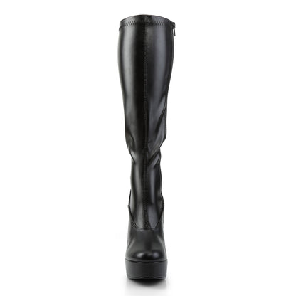 5" Stack Heel, 1 1/2" PF Knee Boot (Pleaser ELE2000Z/B)
