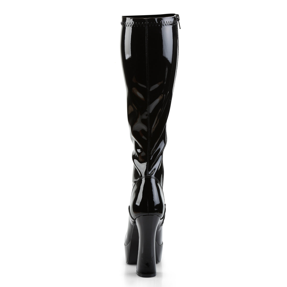 5" Stack Heel, 1 1/2" PF Knee Boot (Pleaser ELE2000Z/B)