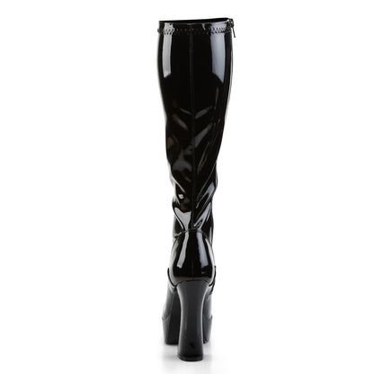 5" Stack Heel, 1 1/2" PF Knee Boot (Pleaser ELE2000Z/B)