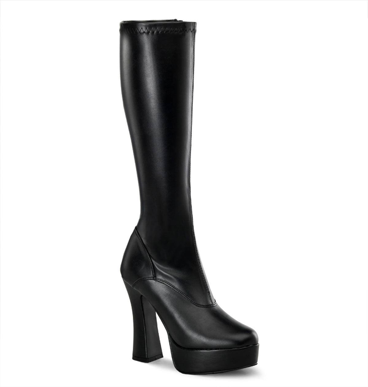 5" Stack Heel, 1 1/2" PF Knee Boot (Pleaser ELE2000Z/B)