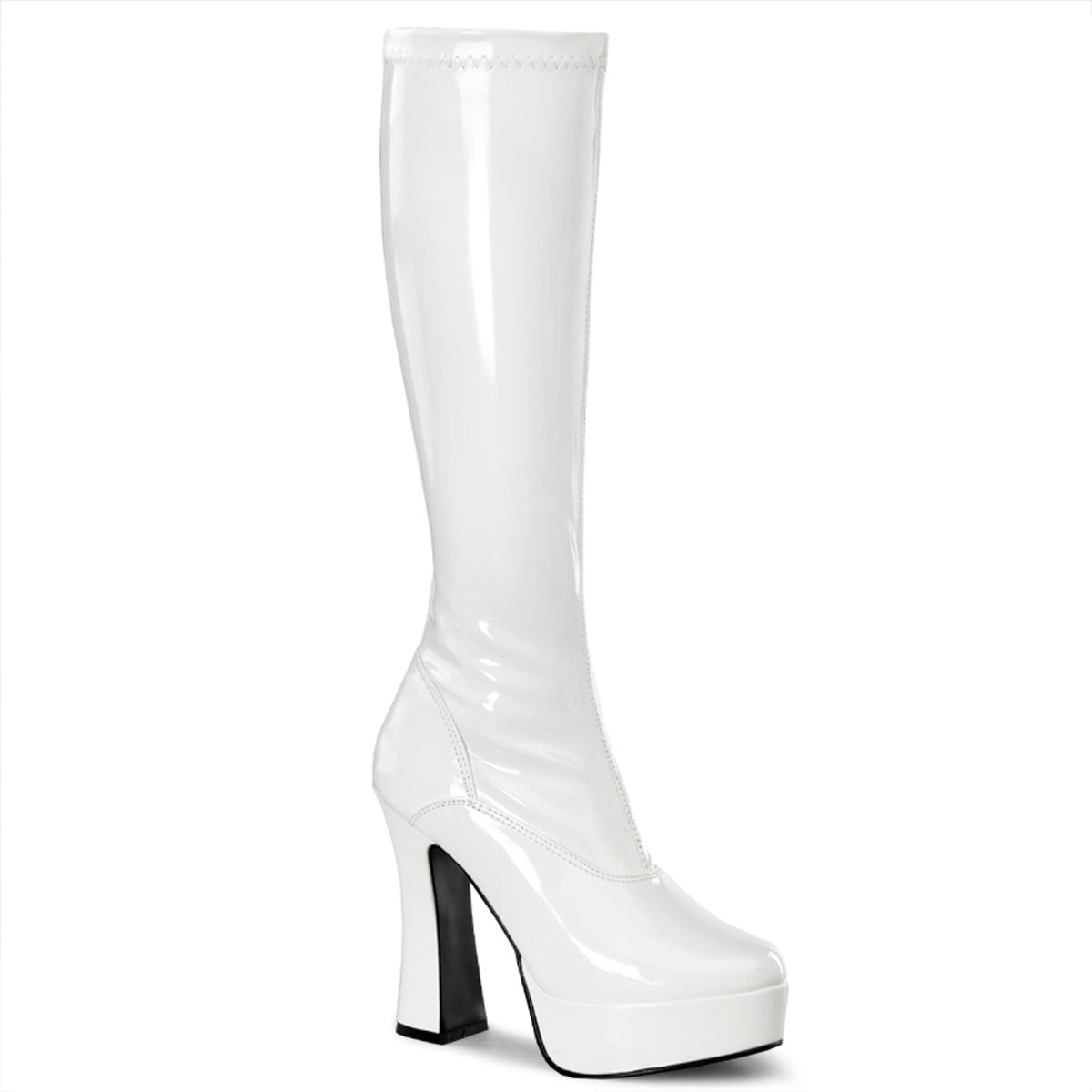 5" Stack Heel, 1 1/2" PF Knee Boot (Pleaser ELE2000Z/B)