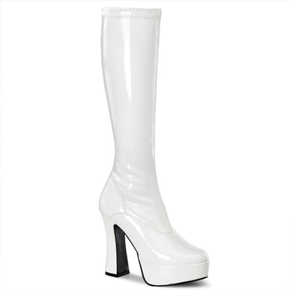 5" Stack Heel, 1 1/2" PF Knee Boot (Pleaser ELE2000Z/B)