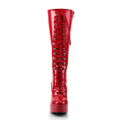5" Stack Heel, 1 1/2" PF Knee Hi Boots w/ Zipper (Pleaser ELE2020/B)