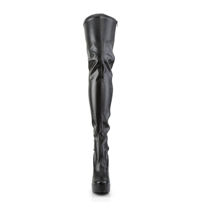 5" Stack Heel, 1 1/2" PF Thigh High Boot (Pleaser ELE3000Z/B)