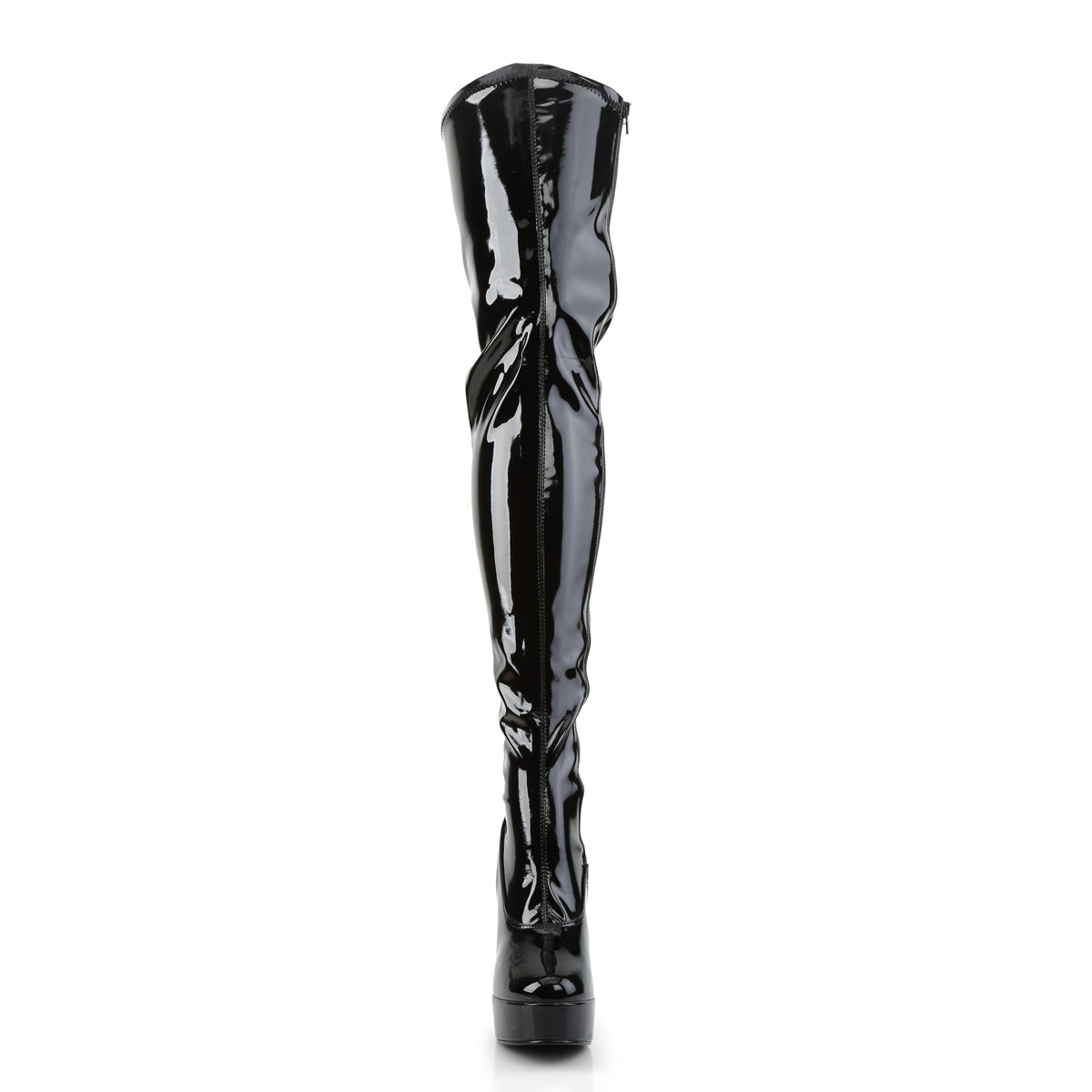 5" Stack Heel, 1 1/2" PF Thigh High Boot (Pleaser ELE3000Z/B)