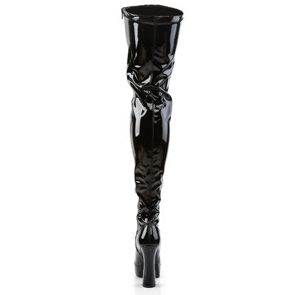 5" Stack Heel, 1 1/2" PF Thigh High Boot (Pleaser ELE3000Z/B)
