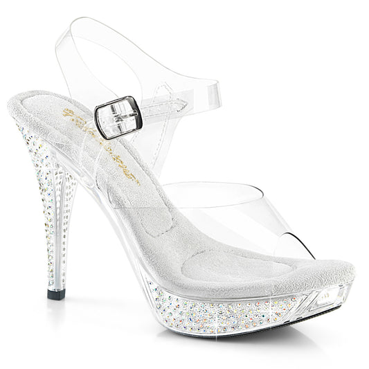4 1/2" Heel, 1" PF Ankle Strap Sandal w/ABRS (Fabulicious ELEG408ABRS/C/M)