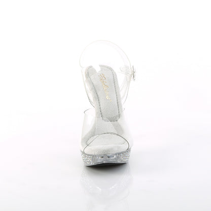 4 1/2" Heel, 1" PF Ankle Strap Sandal w/ABRS (Fabulicious ELEG408ABRS/C/M)