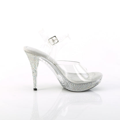 4 1/2" Heel, 1" PF Ankle Strap Sandal w/ABRS (Fabulicious ELEG408ABRS/C/M)