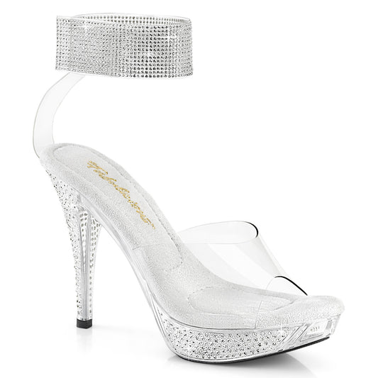4 1/2" Heel, 1" PF Sandal w/RS Ankle Cuff (Fabulicious ELEG442/C/M)