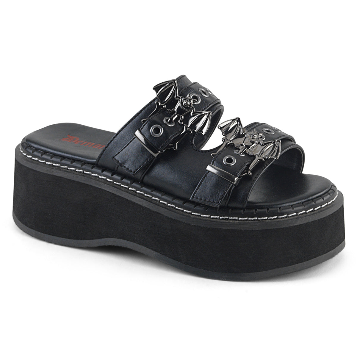 2" Platform Double Strap Slide Sandal (Demonia EMI100/BVL)