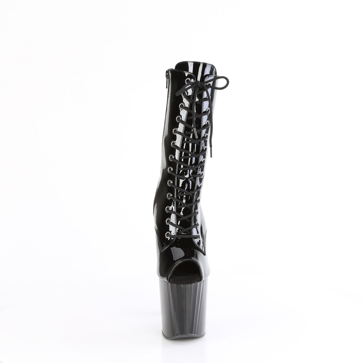 *8" Heel, 3 3/4" PF Peep Toe Ankle Boot, Side Zip (Pleaser ENC1041/B/M)