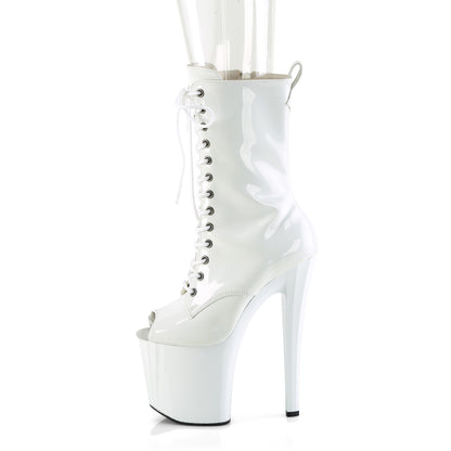 *8" Heel, 3 3/4" PF Peep Toe Ankle Boot, Side Zip (Pleaser ENC1041/B/M)