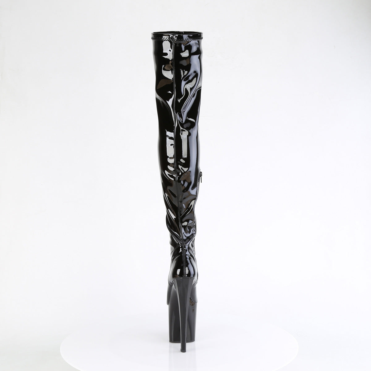 *8" Heel, 3 3/4" PF Stratch Thigh High Boot, Side Zip (Pleaser ENC3000/B/M)