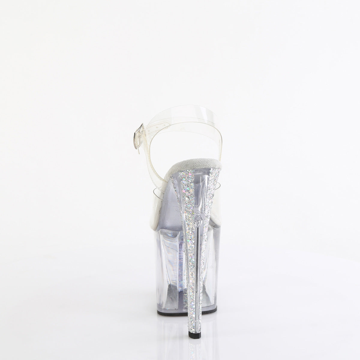 8" Heel, 3 3/4" PF Ankle Strap Sandal (Pleaser ENC708AQUA-04/C/C-SG)